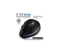 Zelotes f-35 2. 4ghz rechargeable sans fil 2400dpi 6 boutons souris verticale souris