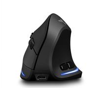 ZELOTES F-35B Souris de jeu sans fil 2,4 G + BT3.0 + BT5.0 Souris verticale à trois modes, DPI réglable avec 3 vitesses