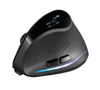 zelotes Souris Bluetooth avec écran,Rechargeable,4000DPI,7 Boutons,3 Modes(BT5.0/3.0+2.4G),Souris sans Fil Ergonomique avec Récepteur USB,Mouse Verticale pour Portable,PC,Tablette