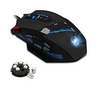 zelotes Souris Gamer Filaire,12 Boutons Programmables,4000DPI,8 Blocs de Poids,Haute Performance,RGB,Conception Ergonomique,Souris de Jeu pour PC,Ordinateur Portable,Mac,Noir