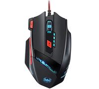 zelotes Souris Gamer Filaire,9200 DPI, 8 Boutons Programmables,LED Multimodes,Réglage du Poids,Souris de Jeu Ergonomique avec Câble USB pour PC, Ordinateur Portable, Mac,Noir