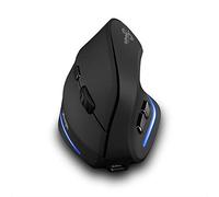 zelotes Souris sans Fil Rechargeable,Souris Ergonomique Verticale avec Récepteur USB,2400DPI,6 Boutons,LED Optique Wireless Mouse pour PC,Mac,Ordinateur Portable,Noir