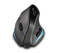 zelotes Souris sans Fil Verticale,Souris Bluetooth avec écran,Rechargeable,4000DPI,BT5.0/3.0+2.4G,7 Boutons,RGB,Conception Ergonomique,pour PC,Laptop,Tablets,Noir