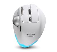 zelotes Souris Trackball sans Fil,Souris Bluetooth Rechargeable,3 Modes(BT5.0/3.0+2.4G),4800DPI,8 Boutons,Conception Ergonomique Optique Wireless Mouse pour PC,Pad,Tablets