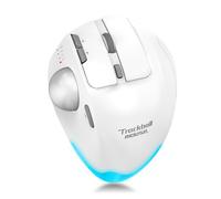 zelotes Souris Trackball,Souris sans Fil Bluetooth,Rechargeable,4800DPI,8 Boutons,BT5.0/3.0+2.4G,Connexion De 3 Appareils,Conception Ergonomique,pour PC,Pad,Tablets