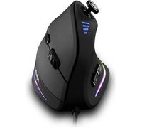 Zelotes Souris Verticale avec Barre de contrôle, 10000DPI Souris Ergonomique Verticale,USB 11 Boutons Souris Gamer pour Ordinateu