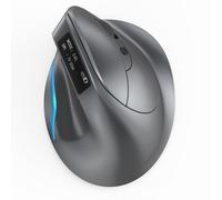 zelotes Souris Verticale Bluetooth avec écran LED,Rechargeable,3200DPI,3 Modes(BT5.0/3.0+2.4G),Souris sans Fil Ergonomique avec Récepteur USB,Mouse Wireless pour Portable,PC,Tablette
