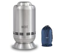 Zelsius Cheminée de table en acier inoxydable sans fumée | Colonne de feu à granulés avec sac, feu de table de jardin, brasero | Mini brasero d'extérieur, poêle de table de camping, cheminée de table
