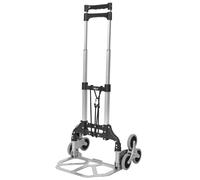 Zelsius Diable d'escalier pliable jusqu'à 75 kg | Diable de transport pour escaliers, diable pliable pour escaliers, chariot de transport d'escaliers, aide au transport avec roulettes