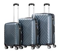 Zelsius Ensemble de 3 valises | Coque rigide ABS avec serrure à combinaison, roues doubles et séparateur intérieur | Ensemble de valises à main, ensemble de valises rigides 3 pièces, trolley, grande