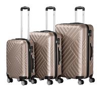 Zelsius Ensemble de 3 valises | Coque rigide ABS avec serrure à combinaison, roues doubles et séparateur intérieur | Ensemble de valises à main, ensemble de valises rigides 3 pièces, trolley, grande