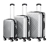 Zelsius Lot de 3 valises | Valises à coque rigide ABS avec serrure à combinaison, roues doubles et cloison intérieure | Valise à main, lot de 3 valises rigides, trolley, grande valise, ensemble de