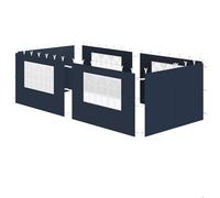 Zelsius Parois latérales pour tonnelle 3 x 6 m - 6 pièces, bleues, panneaux latéraux pour tonnelle de 3 x 3 m, UV30, paroi latérale avec fenêtre, tente de réception pliante avec fermeture