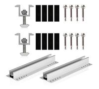 Zelsius Rail de support de panneau solaire avec pinces centrales | Connexion de panneau solaire, fixation de panneau solaire, support pour modules solaires