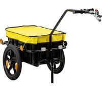 Zelsius remorque pour vélo avec housse, jaune, chariot de transport, chariot pour vélo, remorque pour vélo