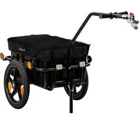 Zelsius remorque pour vélo avec housse, noir, chariot de transport, chariot pour vélo, remorque pour vélo