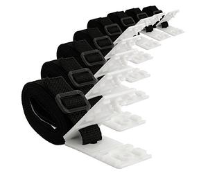 Zelsius Set de 8 Sangles de Maintien | Sangles et Clips de Fixation pour Les enrouleurs | Accessoires de Rechange pour système d'enrouleurs Mobiles, bâches et couvertures de Piscine