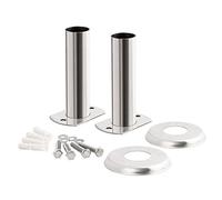 Zelsius Support d'échelle de piscine en acier inoxydable | Ø 40 mm | Kit de montage pour échelle de piscine avec tube à bride | Manchon pour échelle de piscine | Support d'échelle à bride stable,