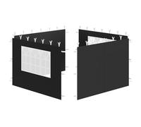 Zelsius Tonnelle pliable 3 x 3 m | Noir | Tonnelle pliante UV30 | Tente de jardin pliable avec sac | Abri pour jardin, protection solaire, pavillon de jardin pliable, tente pop-up