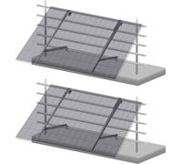 Zelsius Universal Solar Module Kit de fixation pour balcon pour 2 panneaux solaires, angle réglable, kit de montage