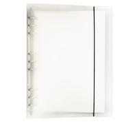 Zelten Classeur à anneaux coloré avec couverture en polypropylène pour feuilles volantes avec recharge de bloc-notes/organiseur personnel (B5, 9 trous, blanc)