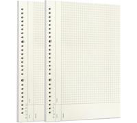 Zelten Connell Lot De 2 Recharges De Papier Perforé Pour Classeur 26 Trous B5 120 Feuilles/240 Pages Rechargeables[Z459]