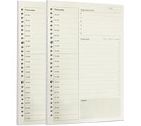 Zelten Lot De 2 Recharges De Papier Perforé B5 120 Feuilles/240 Pages Pour Classeur À 26 Trous - Recharges Rechargeables, Plan De Temps[Z466]