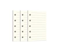 Zelten Lot de 3 recharges de papier perforé A8 120 feuilles/240 pages lignées pour classeur à 5 trous, organiseur personnel, agenda, carnet de notes, planificateur rechargeable