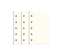 Zelten Lot de 3 recharges de papier perforé A8 120 feuilles/240 pages pour classeur à 5 trous, organiseur personnel, agenda, carnet de notes, planificateur rechargeable