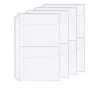Zelten - Lot de feuilles de rechange/feuilles détachées pour classeur à anneaux avec couverture A5/Organiseur personnel/Planificateur (A5 6 trous, 2 pochettes 4 pièces)