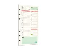 Zelten Recharge de papier perforé multicolore 45 feuilles 90 pages - Pour reliure à 6 trous - Journal intime rechargeable (A6, Fairy Tale Daily Planner)