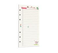 Zelten Recharge de papier perforé multicolore 45 feuilles 90 pages - Pour reliure à 6 trous - Journal intime rechargeable (A6, Fairy Tale Todo List)