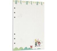 Zelten Recharge De Papier Perforé Multicolore 45 Feuilles 90 Pages - Pour Reliure À 6 Trous - Journal Intime Rechargeable (A5, Little Girl Weekly Planner)[Z371]