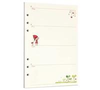 Zelten Recharge de papier perforé multicolore 45 feuilles 90 pages - Pour reliure à 6 trous - Journal intime rechargeable (A5, Fairy Tale Weekly Planner)