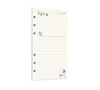 Zelten Recharge de papier perforé multicolore 45 feuilles 90 pages - Pour reliure à 6 trous - Journal intime rechargeable (A6, Fairy Tale Diary)