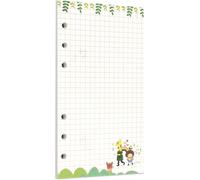Zelten Recharge De Papier Perforé Multicolore 45 Feuilles 90 Pages - Pour Reliure À 6 Trous - Journal Intime Rechargeable (A6, Little Girl Weekly Planner)[Z372]
