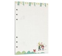 Zelten Recharge de papier perforé multicolore 45 feuilles 90 pages - Pour reliure à 6 trous - Journal intime rechargeable (A5, Little Girl Weekly Planner)
