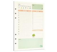 Zelten Recharge de papier perforé multicolore 45 feuilles 90 pages - Pour reliure à 6 trous - Journal intime rechargeable (A5, Fairy Tale Daily Planner)