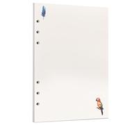 Zelten Recharge de papier perforé multicolore 45 feuilles 90 pages - Pour reliure à 6 trous - Journal intime rechargeable (A5, Rainforest Blank)