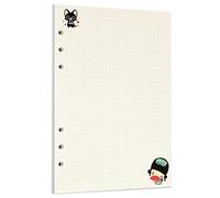 Zelten Recharge de papier perforé multicolore 45 feuilles 90 pages - Pour reliure à 6 trous - Journal intime rechargeable (A5, Fairy Tale Dotted)