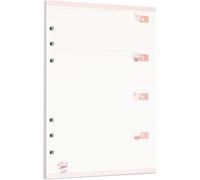 Zelten Recharge De Papier Perforé Multicolore 45 Feuilles 90 Pages - Pour Reliure À 6 Trous - Journal Intime Rechargeable (A5, Cupcake Weekly Planner)[Z701]