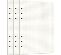 Zelten Recharge De Papier Perforé Pour Reliure À 6 Trous - Journal Intime Rechargeable (A5/6 Hole, Squared)[Z476]