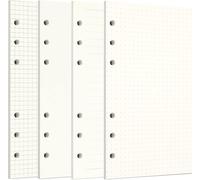 Zelten Recharge De Papier Perforé Pour Reliure À 6 Trous - Journal Intime Rechargeable (A6/6 Hole, 4 In 1 Lined Squared Dotted Sketch)[Z451]