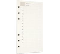 Zelten Recharge De Papier Perforé Pour Reliure À 6 Trous - Journal Intime Rechargeable (A6/6 Hole, Daily Planner)[Z464]