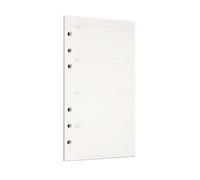 Zelten Recharge de papier perforé pour reliure à 6 trous - Journal intime rechargeable (A6/6 Hole, Weekly Planner)