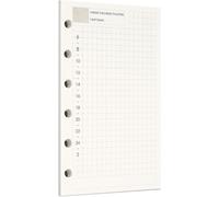 Zelten Recharge De Papier Perforé Pour Reliure À 6 Trous - Journal Intime Rechargeable (A7/6 Hole, Daily Planner)[Z465]