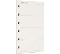 Zelten Recharge De Papier Perforé Pour Reliure À 6 Trous - Journal Intime Rechargeable (A7/6 Hole, Weekly Planner)[Z458]