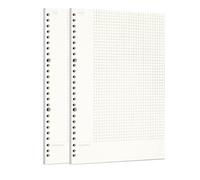 Zelten Recharge de papier perforé pour reliure à 6 trous - Journal intime rechargeable (B5/26 Hole, Connell)