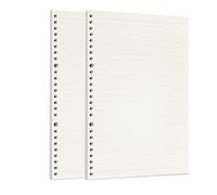 Zelten Recharge de papier perforé pour reliure à 6 trous - Journal intime rechargeable (B5/26 Hole, Lined)