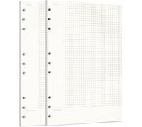 Zelten Recharge De Papier Perforé Pour Reliure À 6 Trous - Journal Intime Rechargeable (B5/9 Hole, Connell)[Z477]